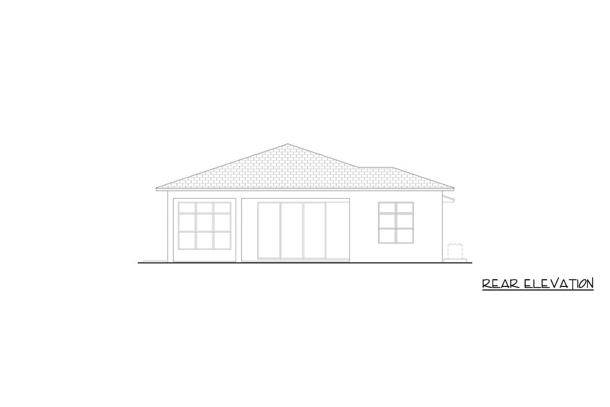 Plan 65803BS: Contemporary Florida Style House Plan with Three Bedrooms and Lanai - Image #4 - Contemporary, Florida-Style, Modern