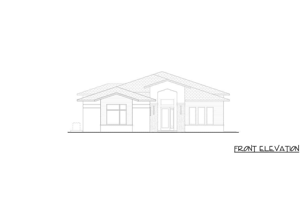 Plan 65804BS: Contemporary Florida Style House Plan with 3 Bedrooms and 3-Car Garage - Image #3 - Contemporary, Florida-Style, Modern
