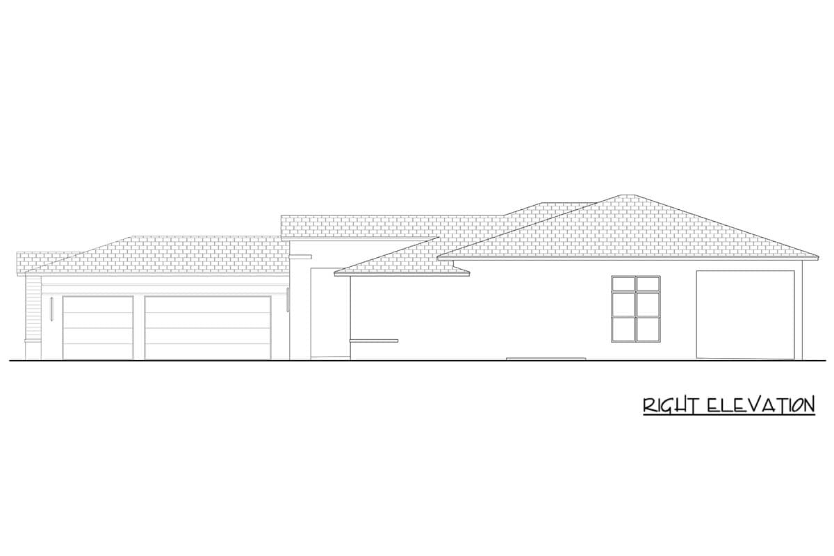 Plan 65804BS: Contemporary Florida Style House Plan with 3 Bedrooms and 3-Car Garage - Image #6 - Contemporary, Florida-Style, Modern
