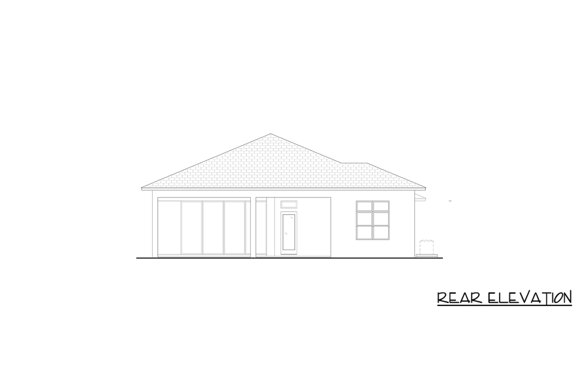 Plan 65805BS: Contemporary Florida Style House Plan with 3 Bedrooms and 3-Car Garage - Image #4 - Contemporary, Florida-Style, Modern