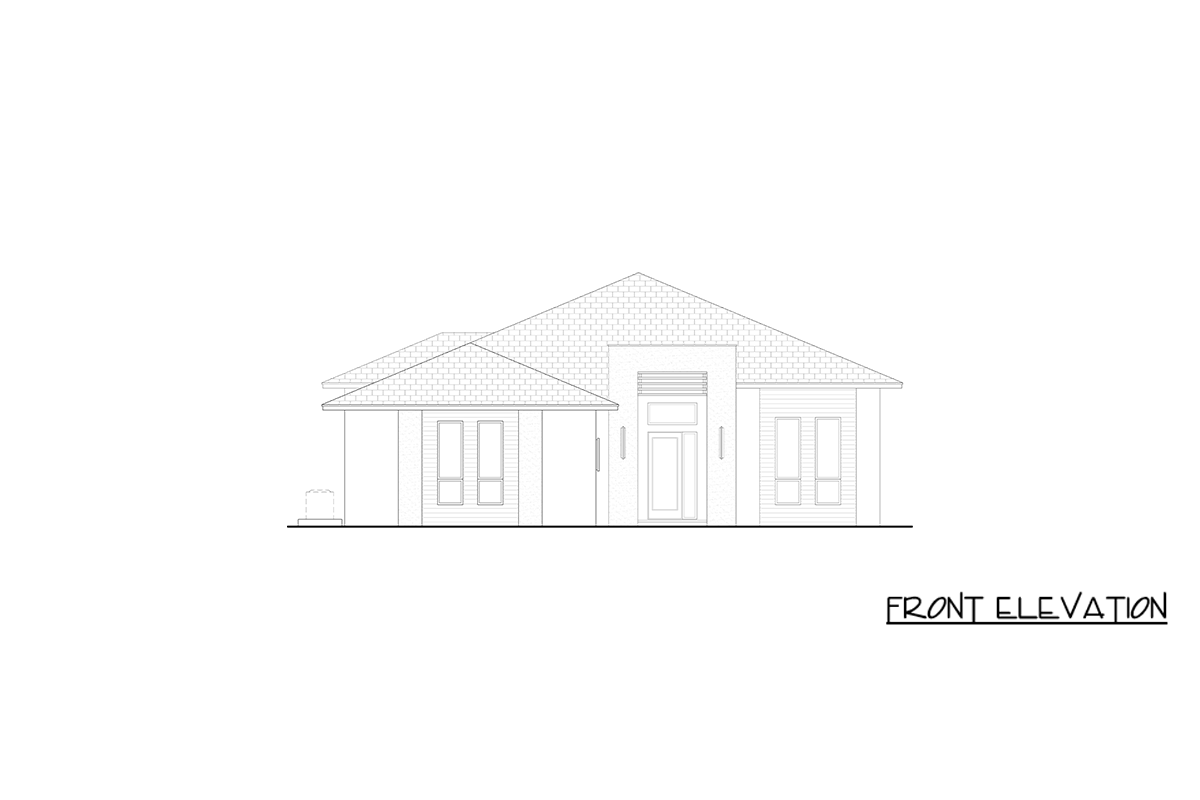 Plan 65805BS: Contemporary Florida Style House Plan with 3 Bedrooms and 3-Car Garage - Image #2 - Contemporary, Florida-Style, Modern