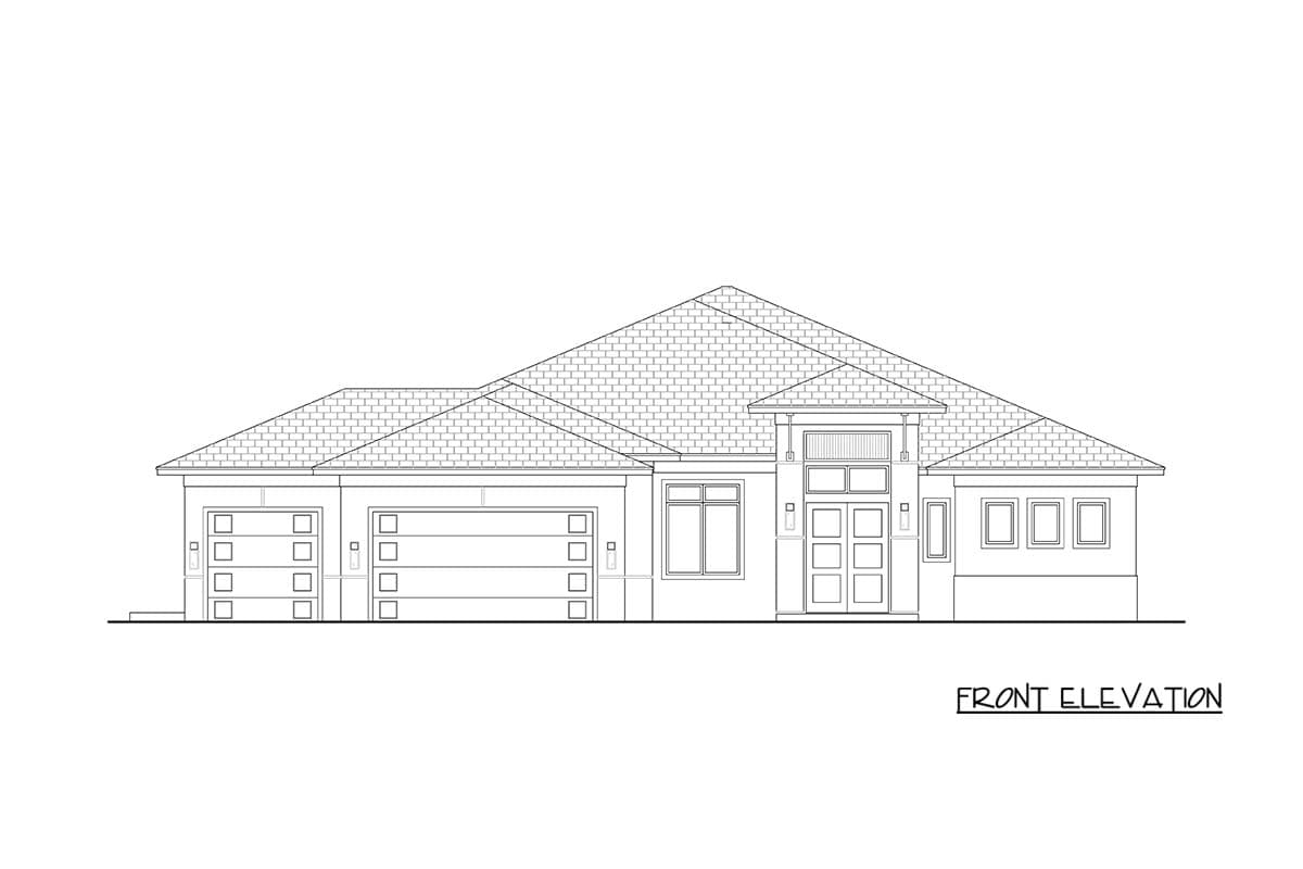 Plan 65807BS: Contemporary Coastal House Plan with Four Bedrooms and Three-Car Garage - Image #3 - Coastal, Contemporary, Florida-Style