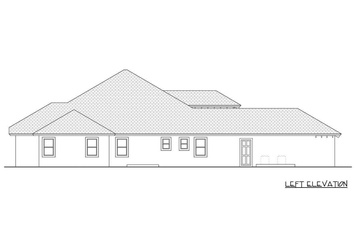 Plan 65812BS: Contemporary Florida Style House Plan with 4 Bedrooms and 3-Car Garage - Image #3 - Contemporary, Florida-Style