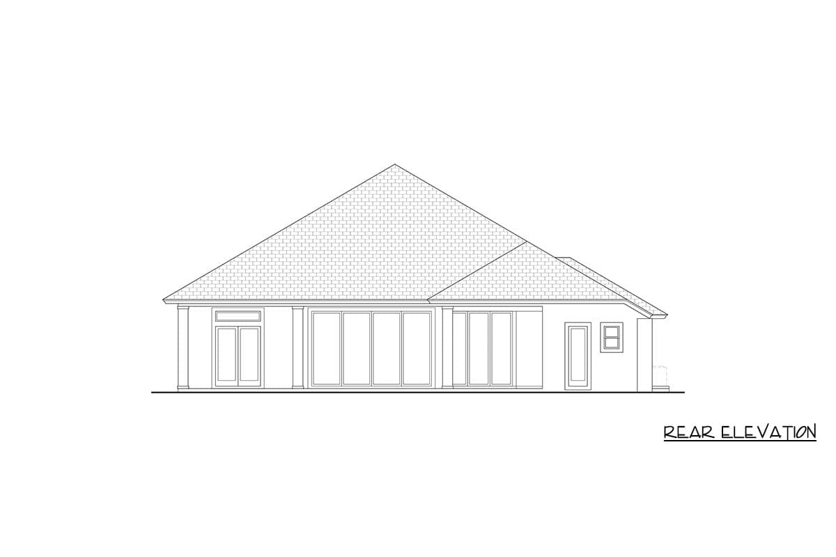 Plan 65812BS: Contemporary Florida Style House Plan with 4 Bedrooms and 3-Car Garage - Image #4 - Contemporary, Florida-Style