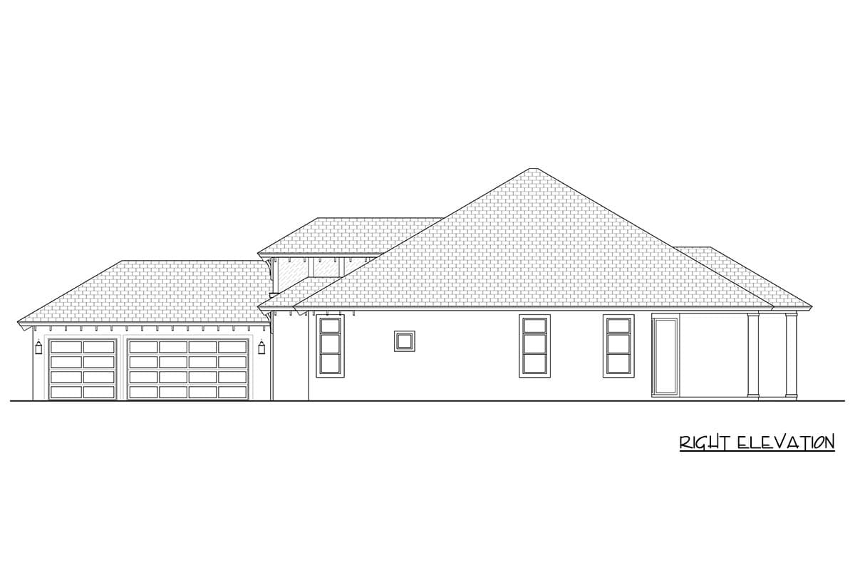 Plan 65812BS: Contemporary Florida Style House Plan with 4 Bedrooms and 3-Car Garage - Image #5 - Contemporary, Florida-Style