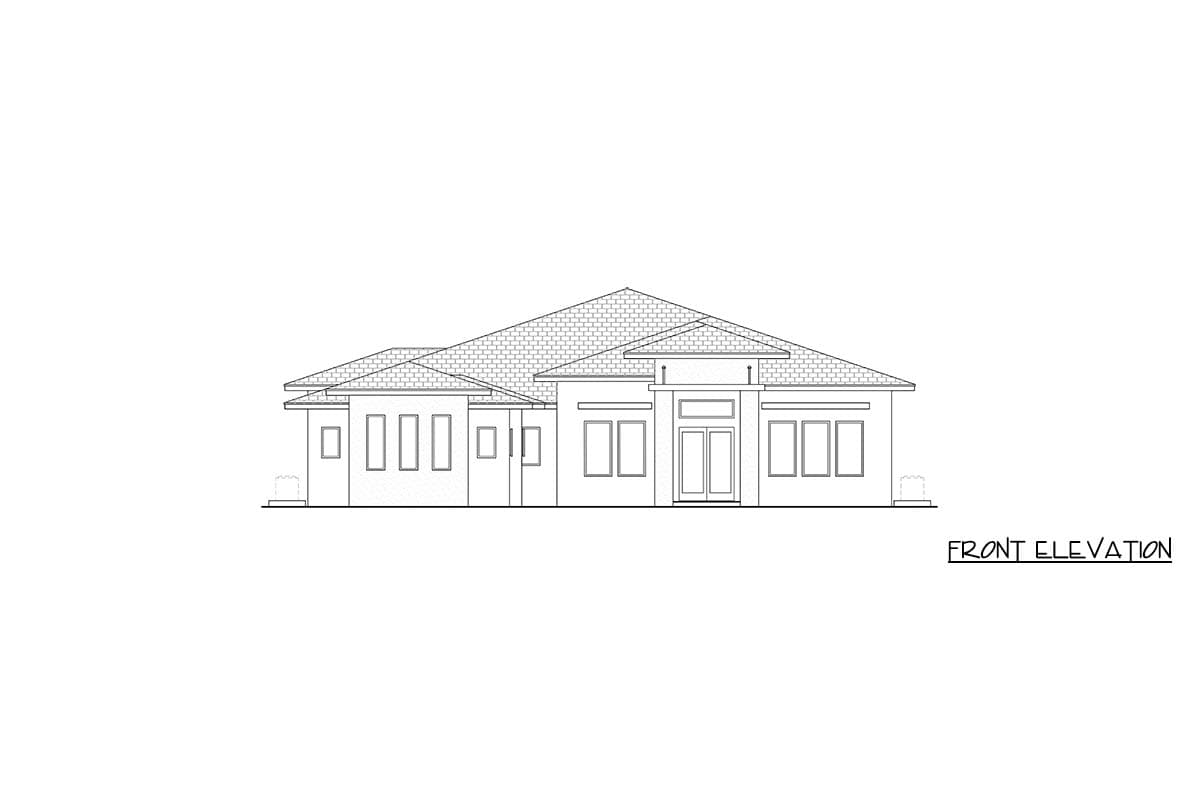 Plan 65820BS: Contemporary Florida-Style House Plan with 4 Bedrooms and Lanai - Image #5 - Contemporary, Florida-Style