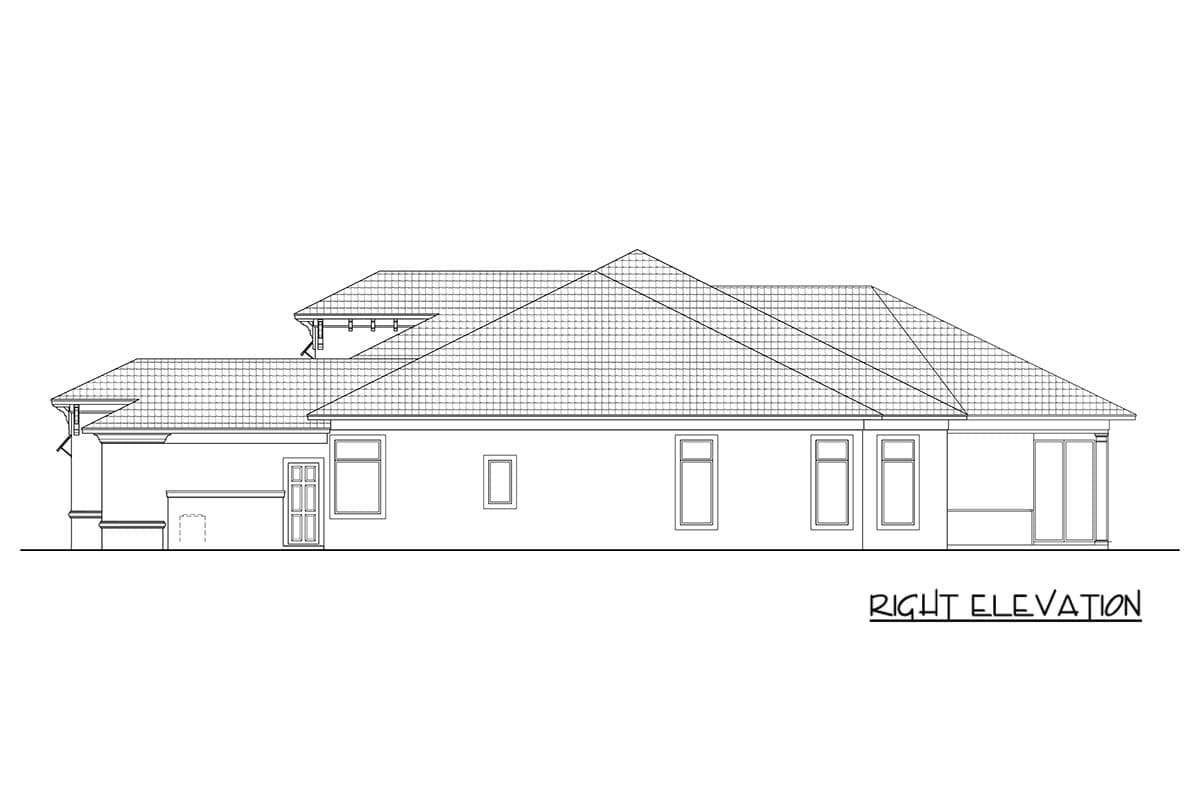 Plan 65822BS: Luxurious Coastal House Plan with Four Bedrooms and Four-Car Garage - Image #6 - Coastal, Contemporary
