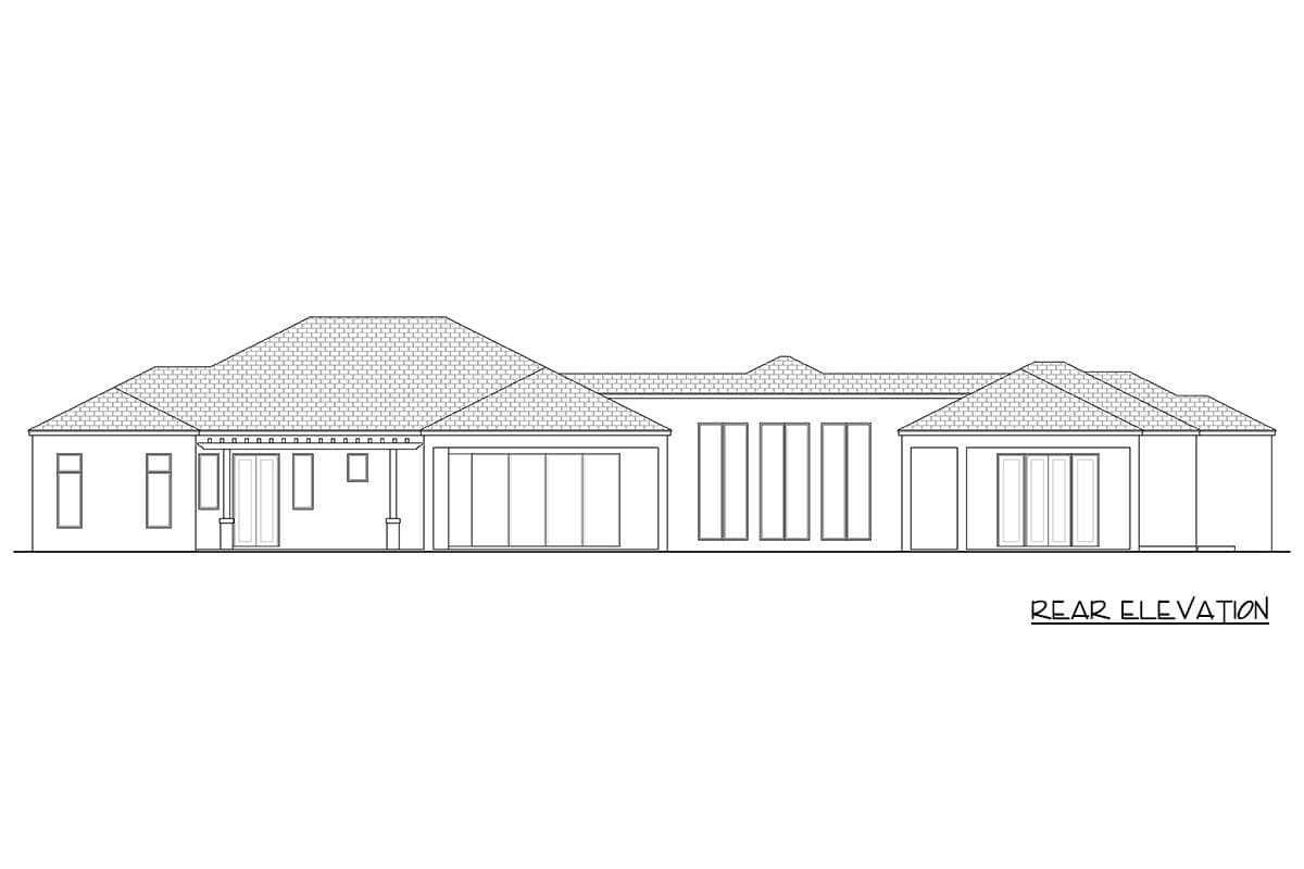 Plan 65823BS: Contemporary Florida-Style House Plan with 4 Bedrooms and Expansive Lanai - Image #3 - Contemporary, Florida-Style, Modern