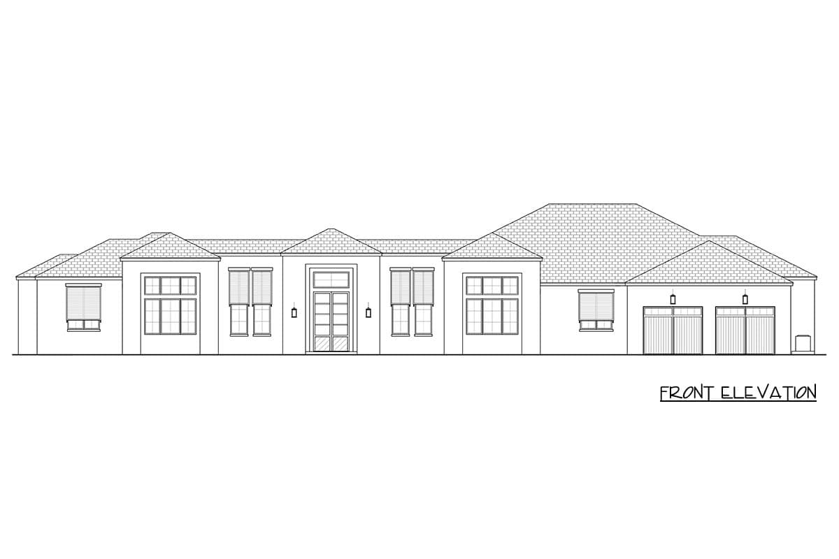 Plan 65823BS: Contemporary Florida-Style House Plan with 4 Bedrooms and Expansive Lanai - Image #2 - Contemporary, Florida-Style, Modern