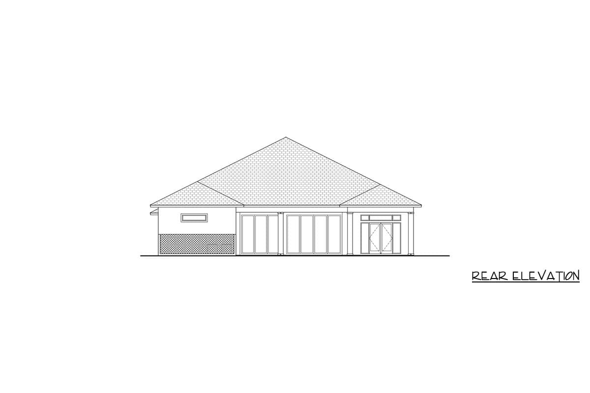 Plan 65824BS: Contemporary Four-Bedroom House Plan with Three-Car Courtyard Garage - Image #4 - Contemporary, Modern