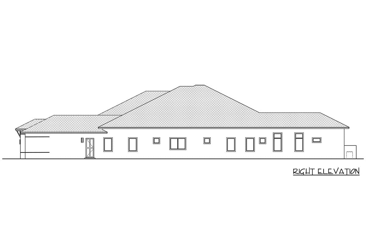Plan 65824BS: Contemporary Four-Bedroom House Plan with Three-Car Courtyard Garage - Image #5 - Contemporary, Modern