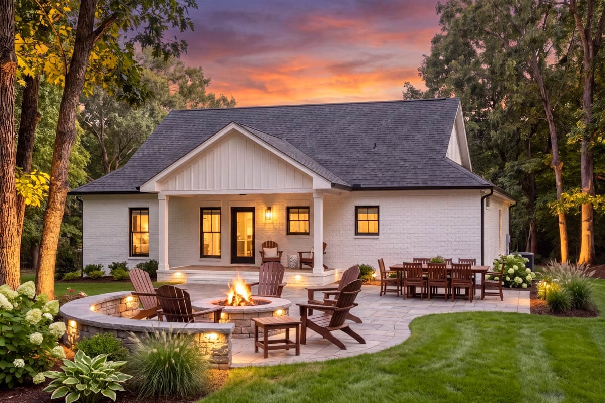 Plan 52055HZ: Efficient 3-Bed Modern Farmhouse Plan Under 1500 Sq Ft - Image #4 - Modern Farmhouse, New American, Ranch, Transitional