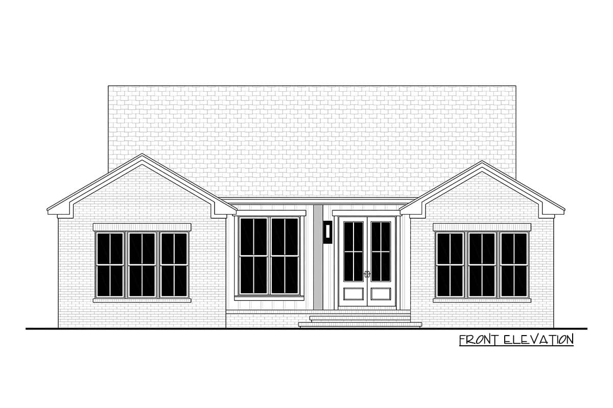 Plan 52055HZ: Efficient 3-Bed Modern Farmhouse Plan Under 1500 Sq Ft - Image #9 - Modern Farmhouse, New American, Ranch, Transitional