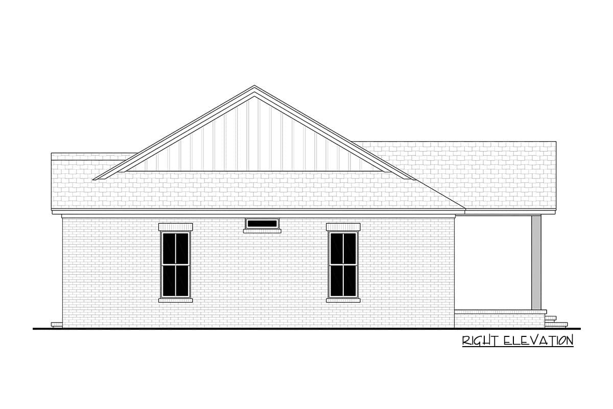 Plan 52055HZ: Efficient 3-Bed Modern Farmhouse Plan Under 1500 Sq Ft - Image #12 - Modern Farmhouse, New American, Ranch, Transitional