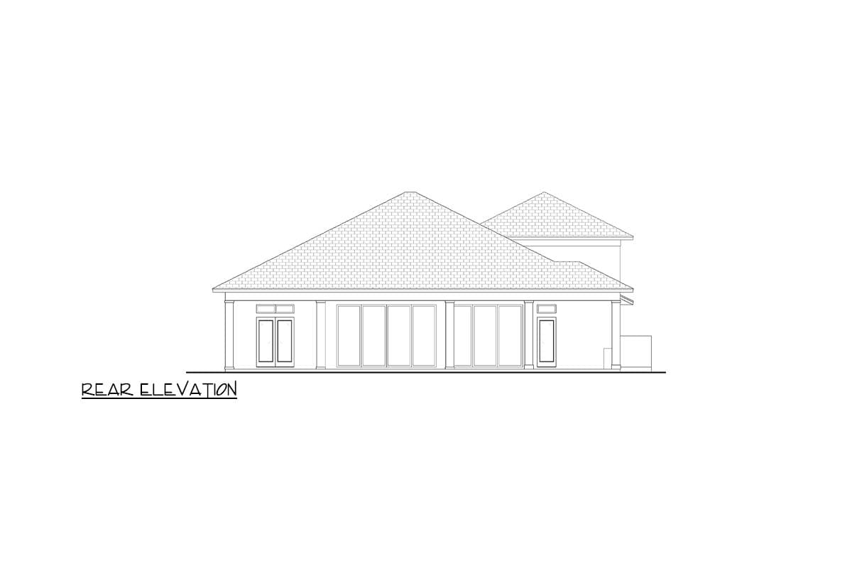 Plan 65828BS: Coastal Florida Style House Plan with 3 Bedrooms and Courtyard Entry - Image #5 - Coastal, Contemporary, Florida-Style