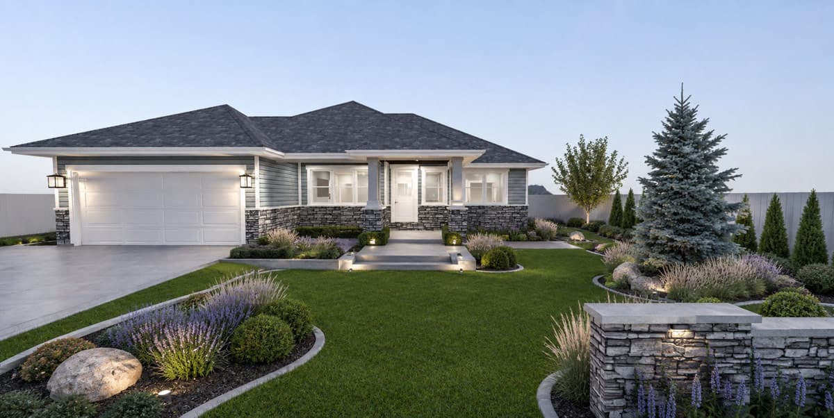 Plan 61766UT: Craftsman Ranch House Plan with Three Bedrooms and Two-Car Garage - Image #2 - Craftsman, Ranch
