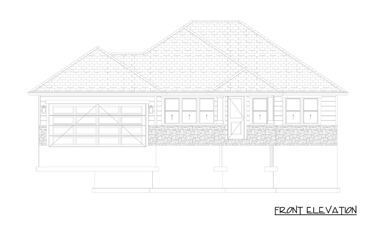 Plan 61766UT: Craftsman Ranch House Plan with Three Bedrooms and Two-Car Garage - Image #34 - Craftsman, Ranch