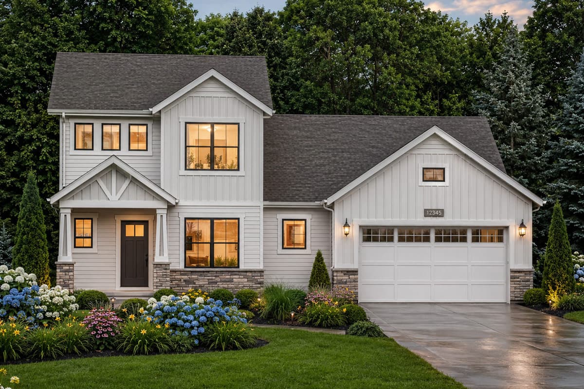 Charming Craftsman Farmhouse House Plan with Three Bedrooms and Office