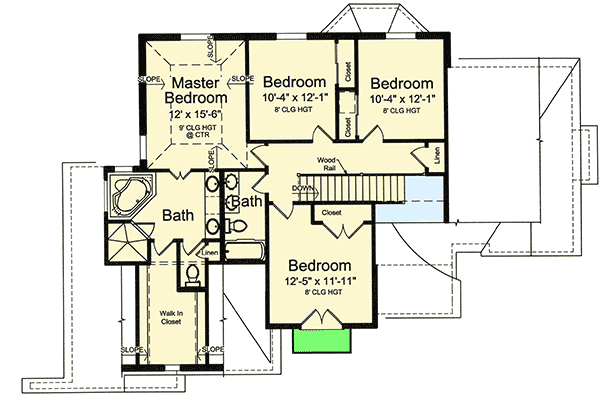 Plan 39234ST: European House Plan with Four Bedrooms - Floor Plan - 2nd Floor - European, Traditional
