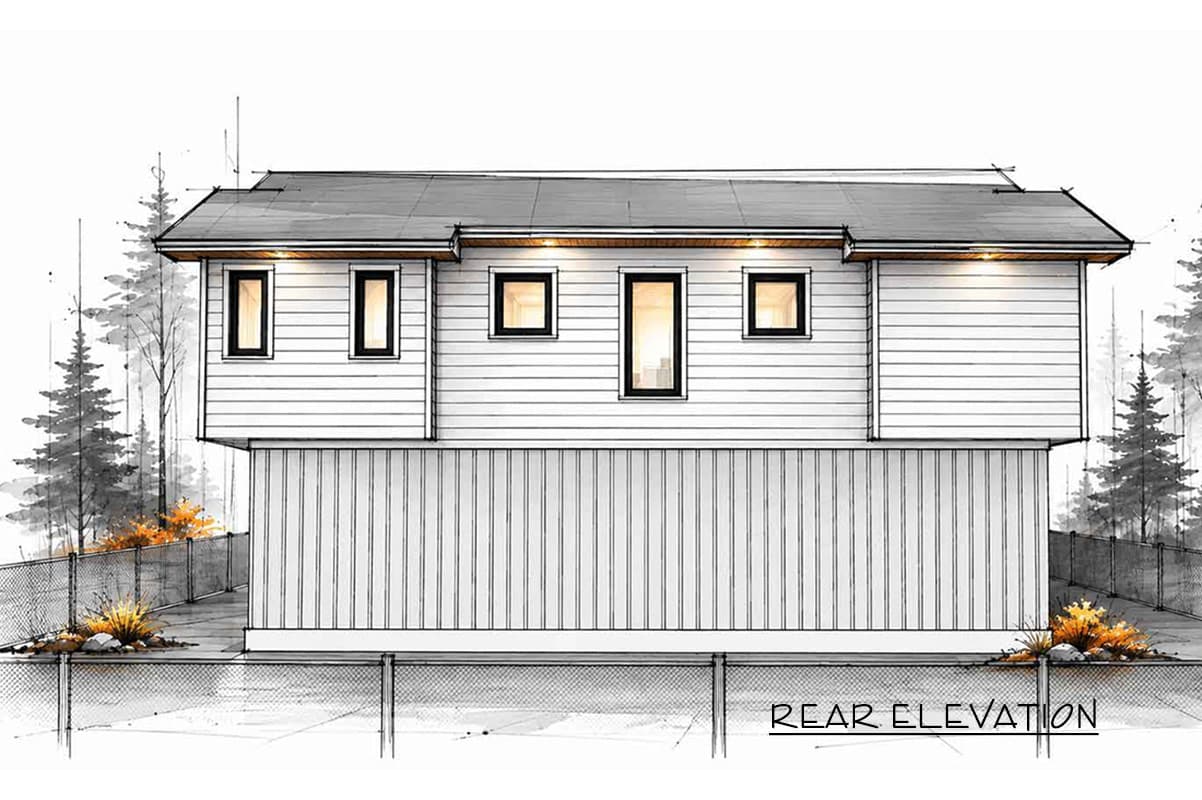 Plan 147075RML: Modern Farmhouse Carriage House Plan with Two Bedrooms and Workshop - Image #5 - Carriage, Modern Farmhouse, New American, Northwest, Vacation