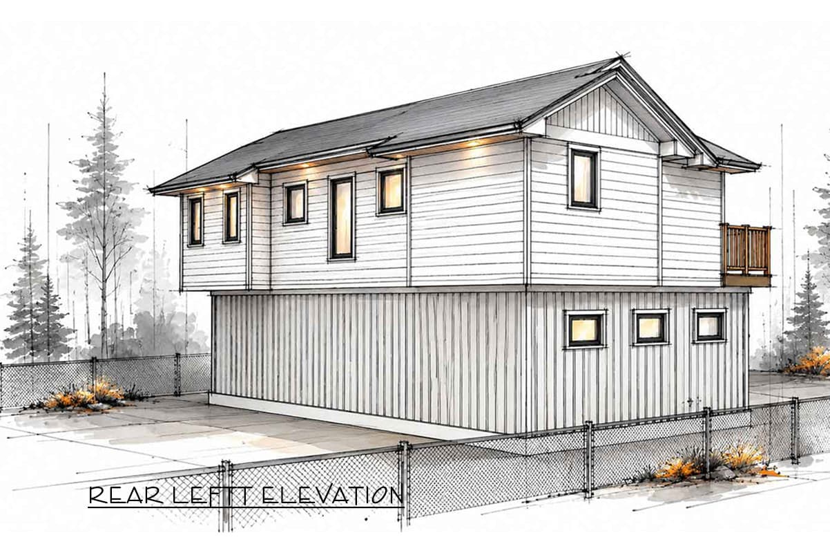 Plan 147075RML: Modern Farmhouse Carriage House Plan with Two Bedrooms and Workshop - Image #4 - Carriage, Modern Farmhouse, New American, Northwest, Vacation