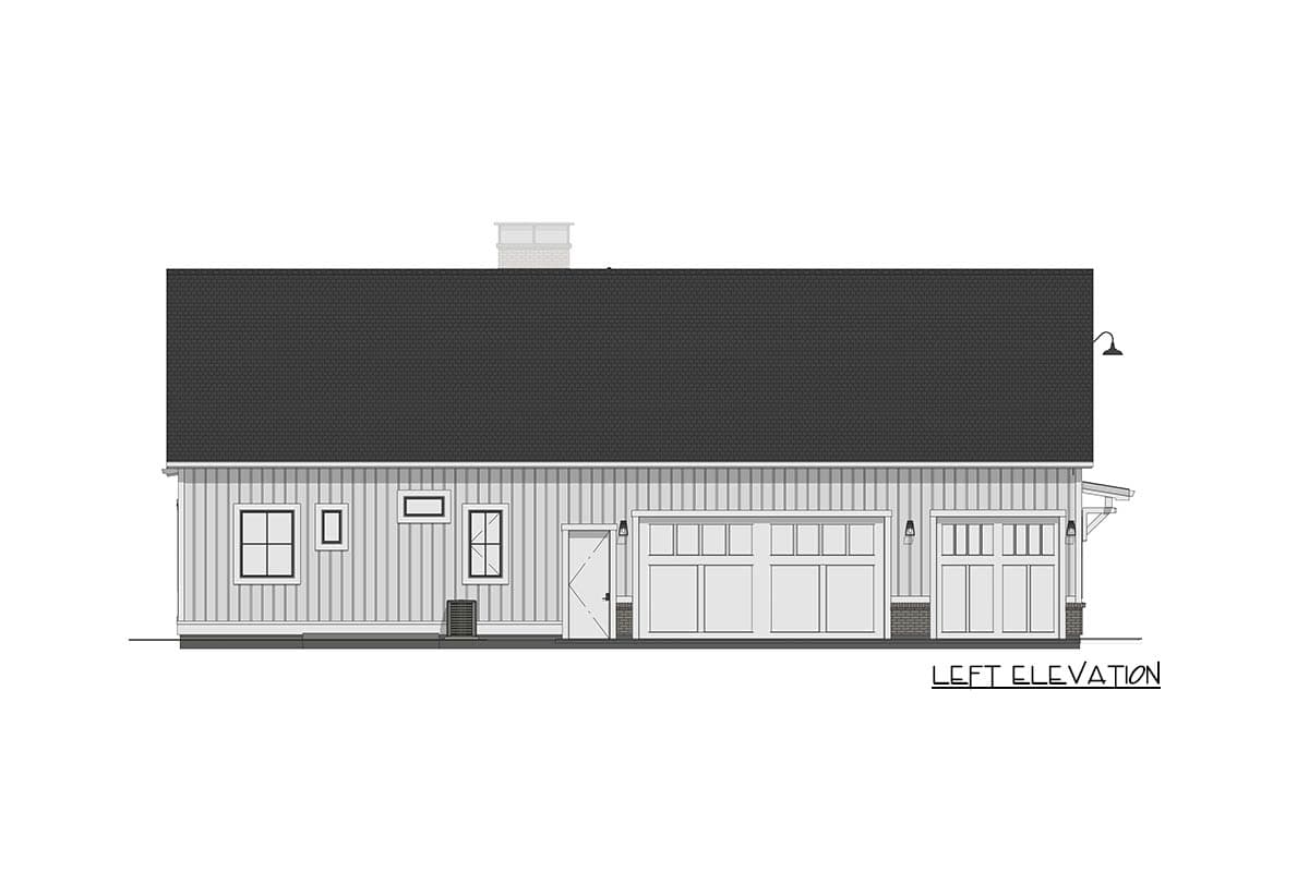 Plan 64572SC: 3-Bed Modern Farmhouse with Private Master Suite - Image #4 - Country, Farmhouse, Modern Farmhouse, Ranch