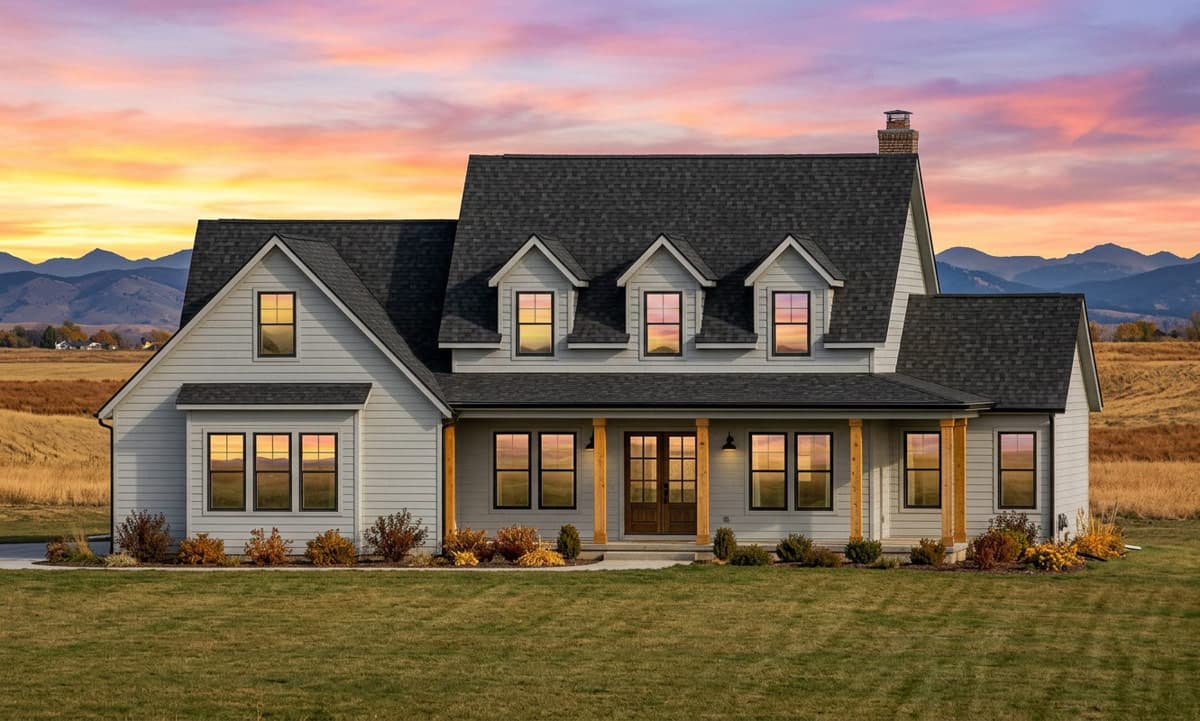 Plan 818218JSS: Modern Farmhouse House Plan with 4 Bedrooms and Wraparound Porch - Image #2 - Country, Modern Farmhouse, New American, Traditional
