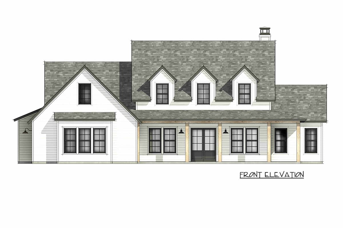 Plan 818218JSS: Modern Farmhouse House Plan with 4 Bedrooms and Wraparound Porch - Image #5 - Country, Modern Farmhouse, New American, Traditional