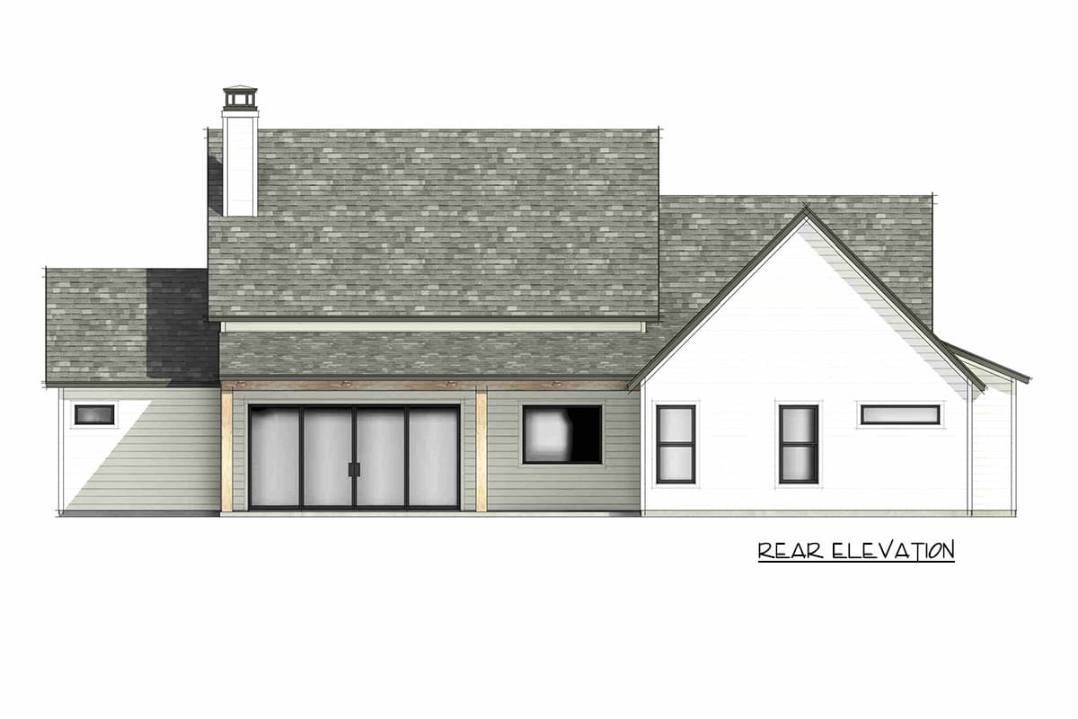 Plan 818218JSS: Modern Farmhouse House Plan with 4 Bedrooms and Wraparound Porch - Image #8 - Country, Modern Farmhouse, New American, Traditional