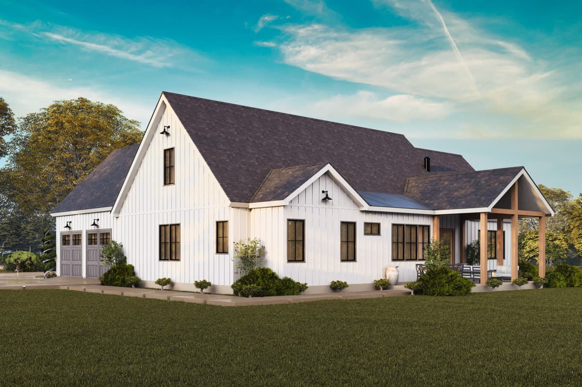Plan 25992GE: Modern Farmhouse House Plan with 3 Bedrooms and Two-Car Garage - Image #2 - Country, Craftsman, Modern Farmhouse, Traditional