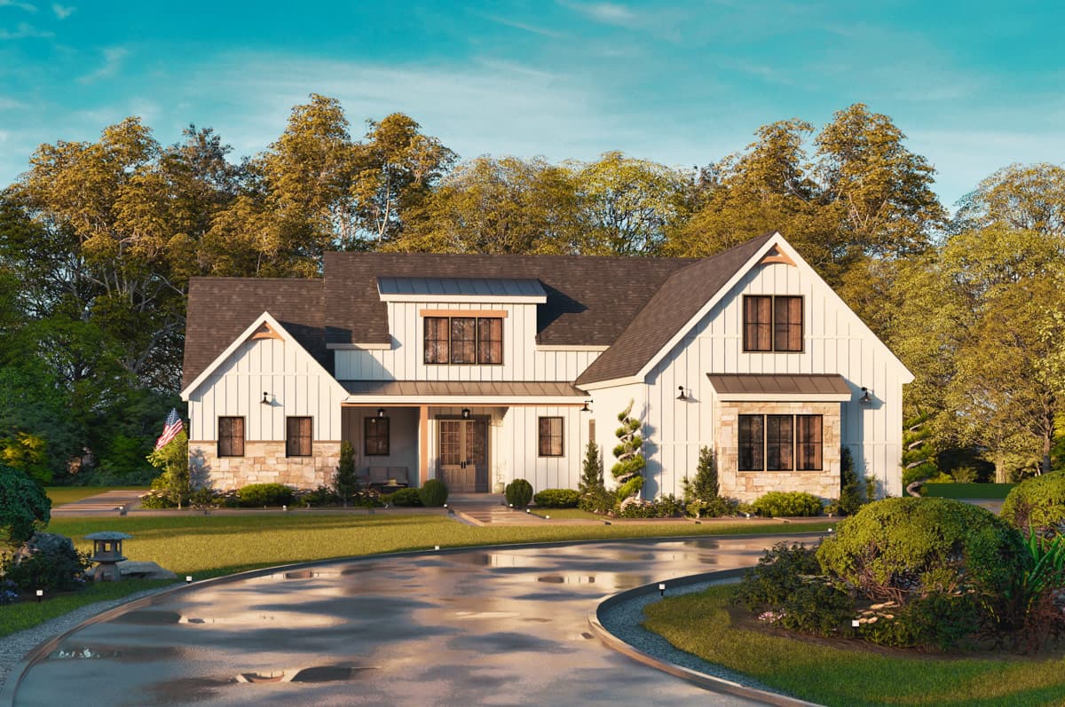 Plan 25992GE: Modern Farmhouse House Plan with 3 Bedrooms and Two-Car Garage - Image #5 - Country, Craftsman, Modern Farmhouse, Traditional