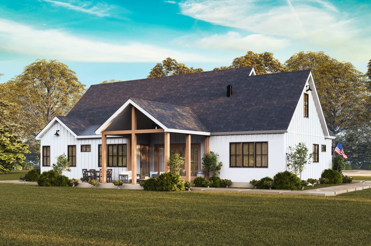 Plan 25992GE: Modern Farmhouse House Plan with 3 Bedrooms and Two-Car Garage - Image #4 - Country, Craftsman, Modern Farmhouse, Traditional