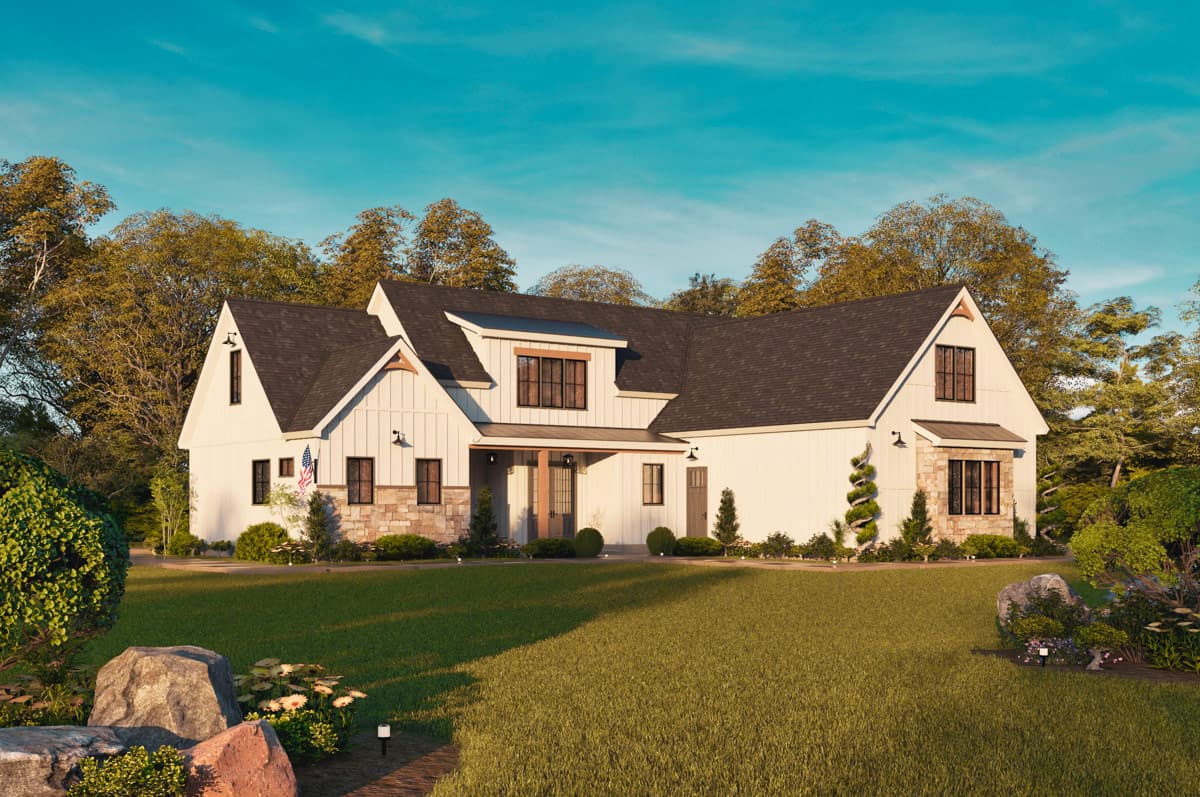 Plan 25992GE: Modern Farmhouse House Plan with 3 Bedrooms and Two-Car Garage - Image #6 - Country, Craftsman, Modern Farmhouse, Traditional