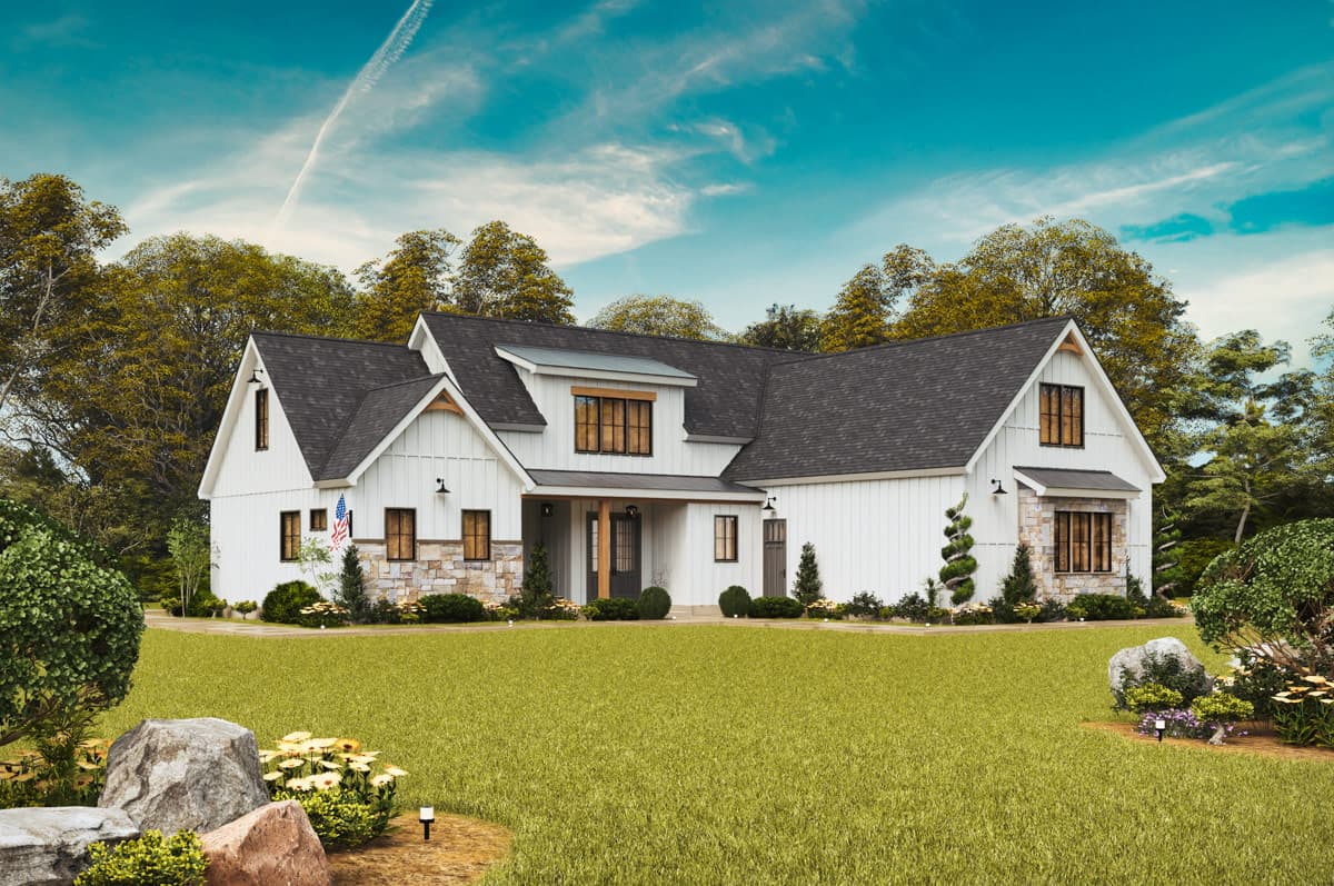 Plan 25992GE: Modern Farmhouse House Plan with 3 Bedrooms and Two-Car Garage - Image #7 - Country, Craftsman, Modern Farmhouse, Traditional