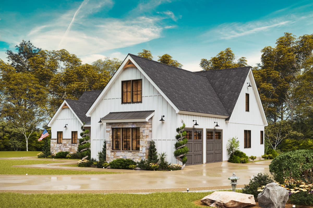 Plan 25992GE: Modern Farmhouse House Plan with 3 Bedrooms and Two-Car Garage - Image #8 - Country, Craftsman, Modern Farmhouse, Traditional