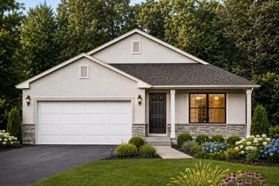 Traditional Three Bedroom House Plan with Two Car Garage