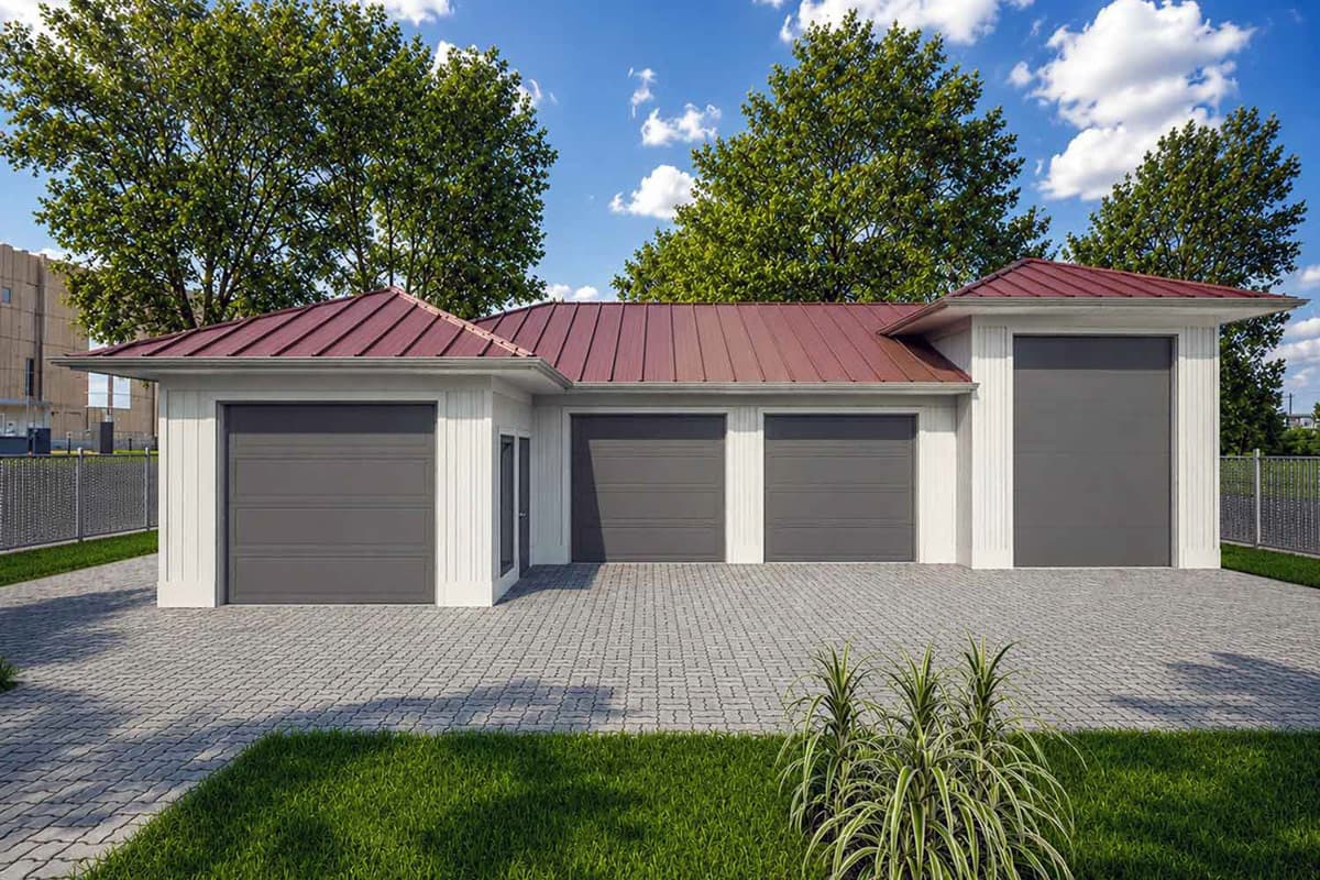 Plan image - 147076RML:Craftsman Style RV Garage Plan with Dedicated Workshop Space