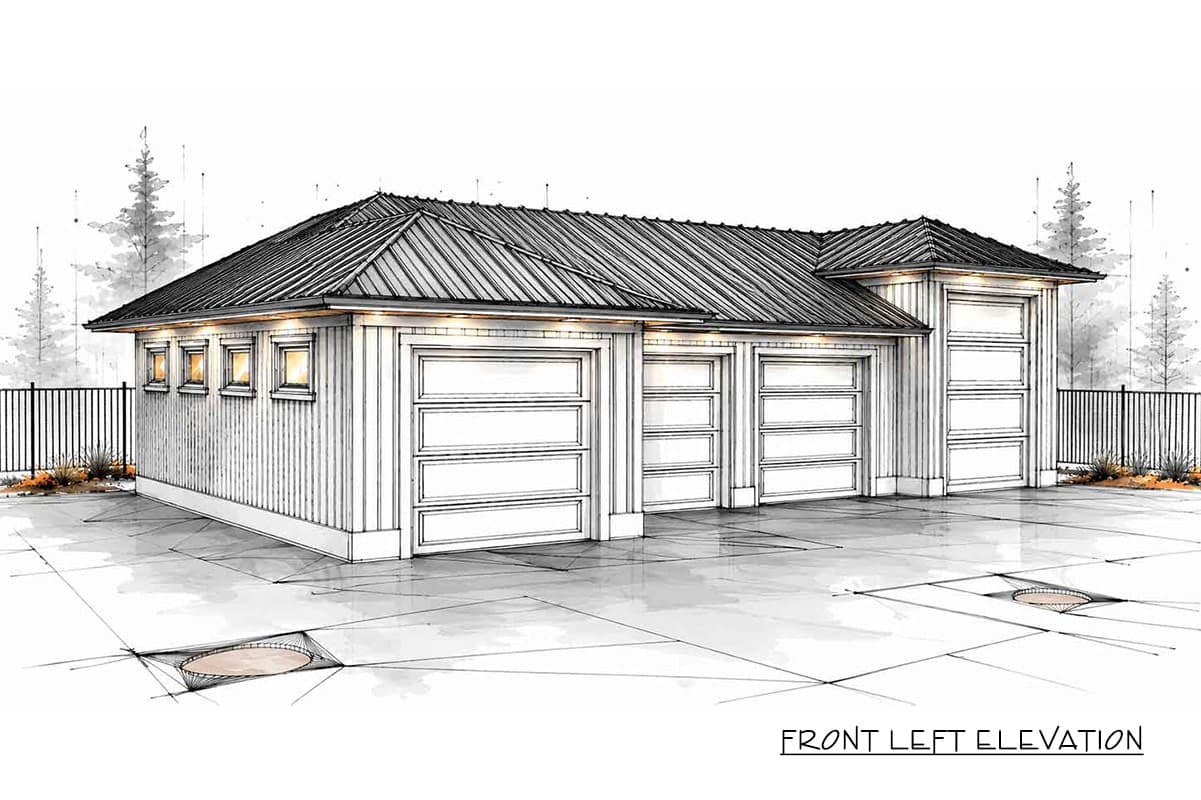 Plan 147076RML: Craftsman Style RV Garage Plan with Dedicated Workshop Space - Image #5 - Craftsman