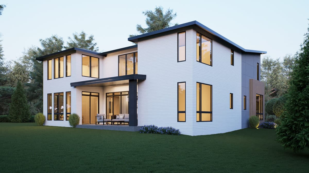 Plan 666314RAF: Contemporary Modern House Plan with 5 Bedrooms and Courtyard Entry - Image #4 - Contemporary, Modern, Northwest