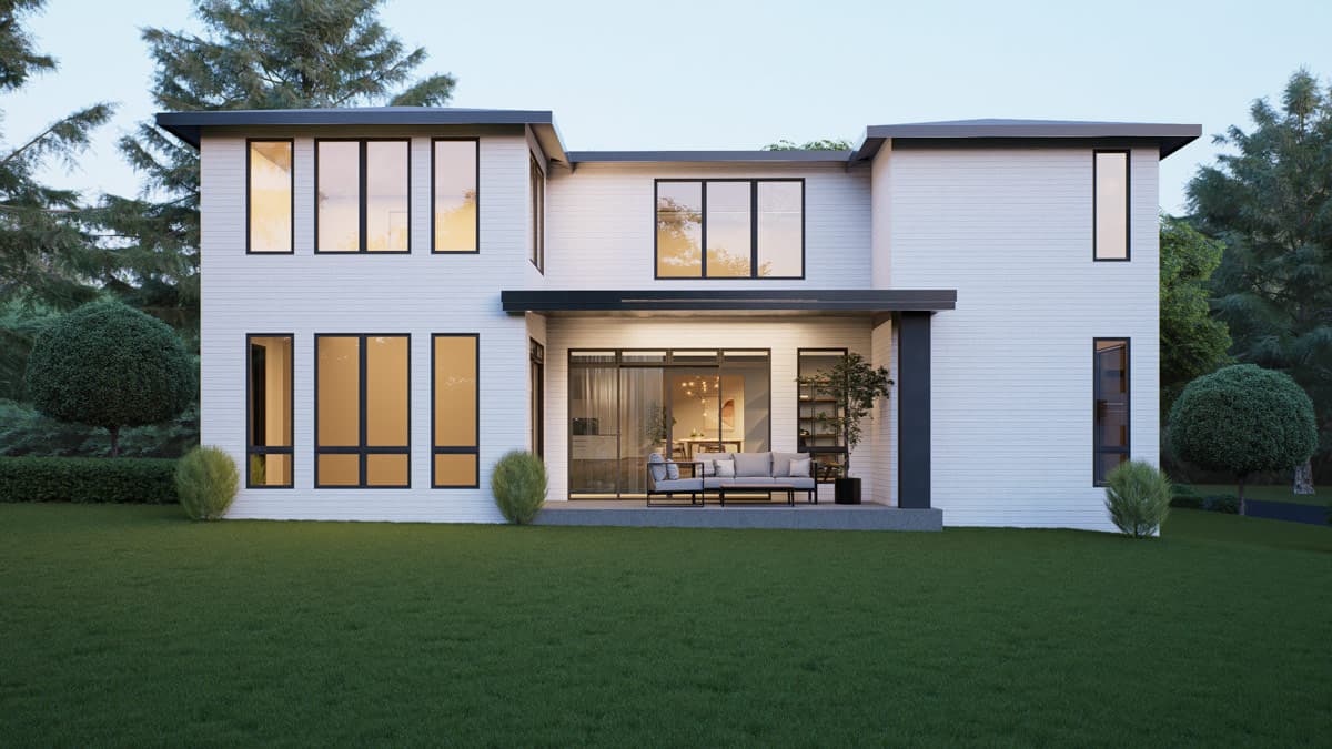 Plan 666314RAF: Contemporary Modern House Plan with 5 Bedrooms and Courtyard Entry - Image #3 - Contemporary, Modern, Northwest