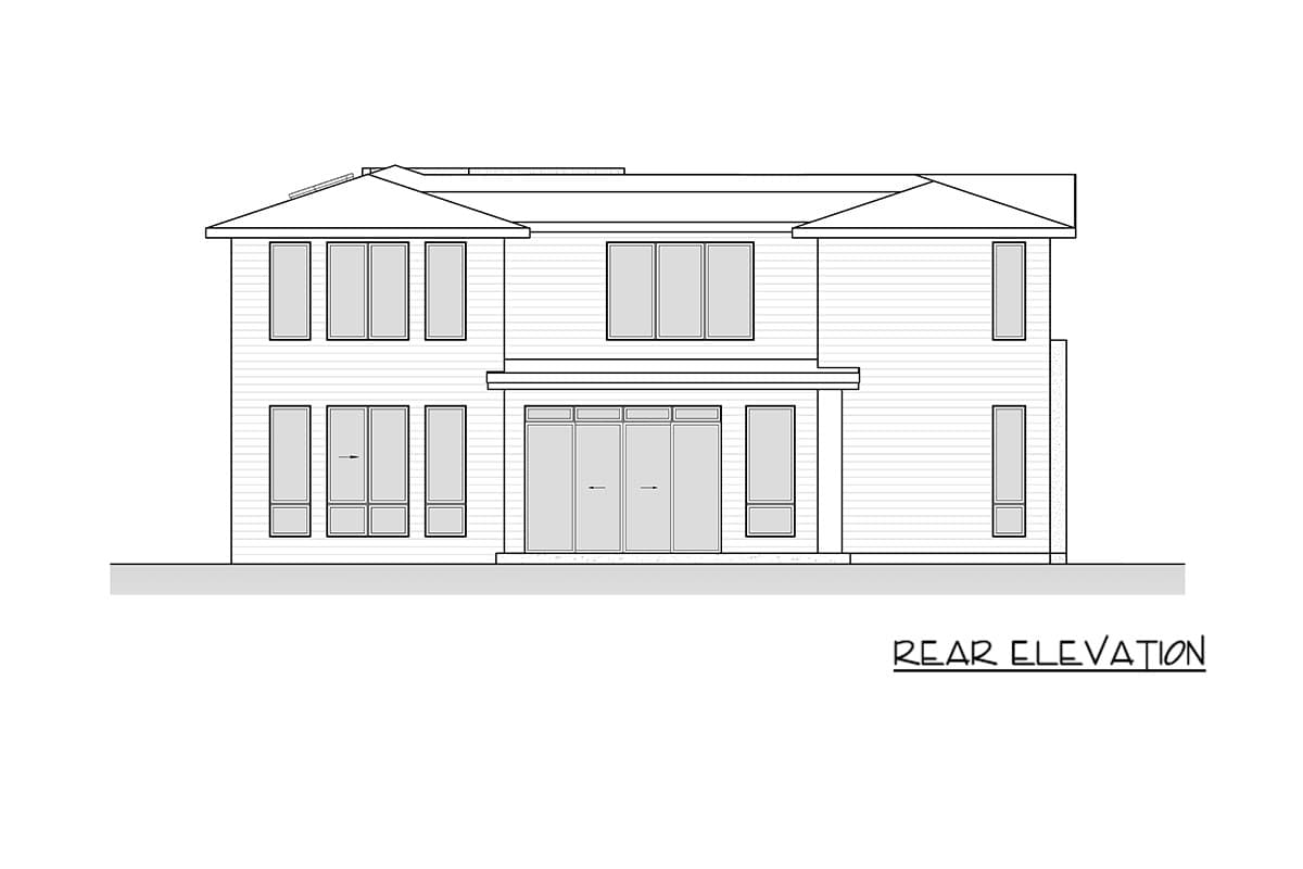 Plan 666314RAF: Contemporary Modern House Plan with 5 Bedrooms and Courtyard Entry - Image #7 - Contemporary, Modern, Northwest