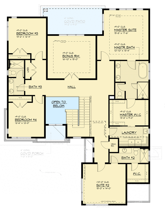 Plan 666314RAF: Contemporary Modern House Plan with 5 Bedrooms and Courtyard Entry - Floor Plan - Image #10 - Contemporary, Modern, Northwest