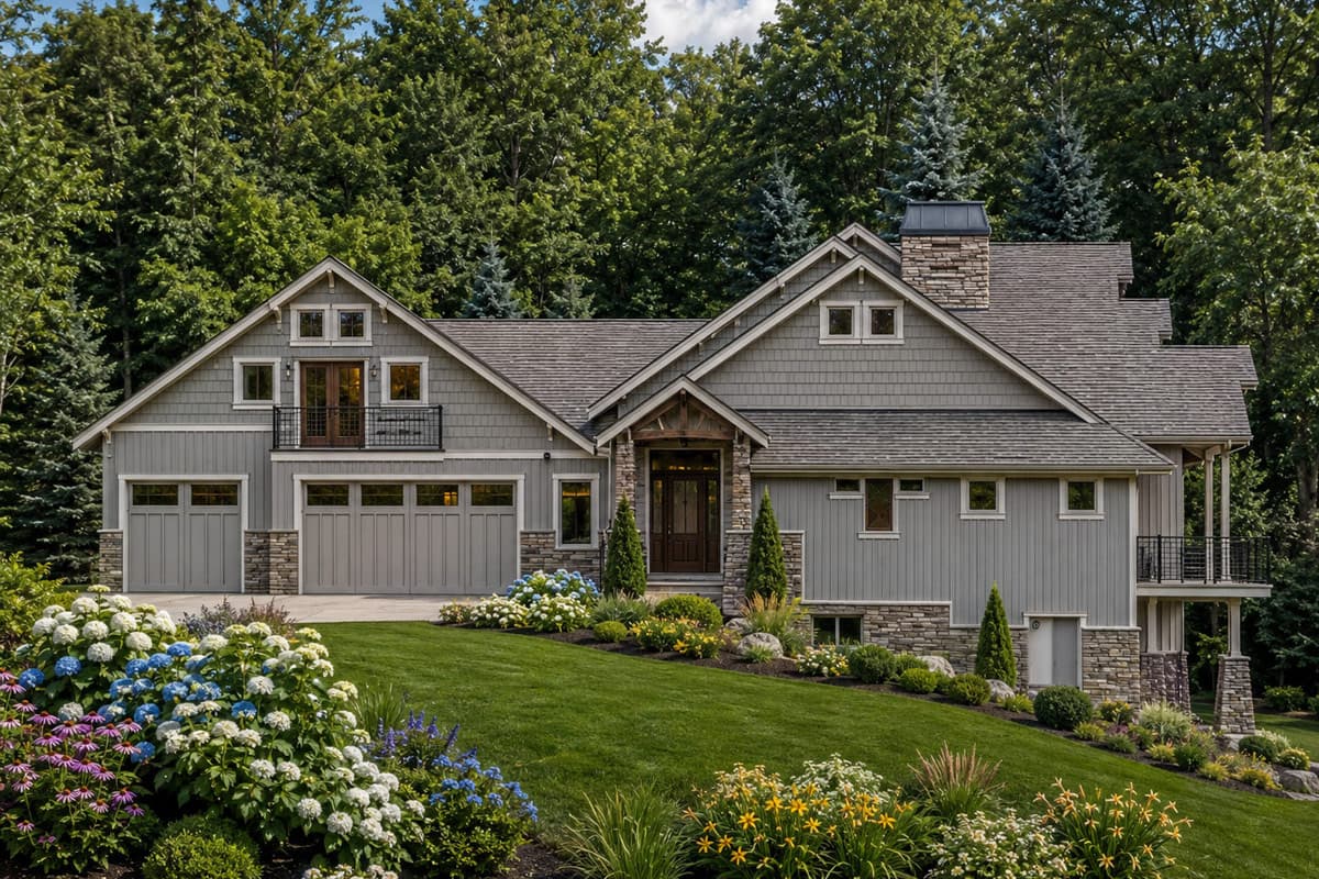 Plan image - 849148PGE:Five Bedroom New American House Plan with Dual Master Suites