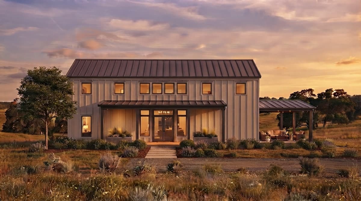 Plan 125014LEW: Modern Barndominium House Plan with 4 Bedrooms and Two-Story Great Room - Image #5 - Barndominium, Country, Modern Farmhouse, New American
