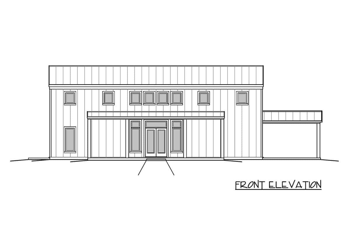 Plan 125014LEW: Modern Barndominium House Plan with 4 Bedrooms and Two-Story Great Room - Image #9 - Barndominium, Country, Modern Farmhouse, New American