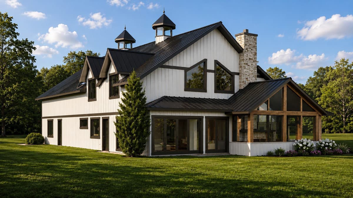 Plan 135459GRA: Modern Farmhouse Barndominium House Plan with 3 Bedrooms and 3-Car Garage - Image #5 - Barndominium, Country, Craftsman, Modern Farmhouse, New American