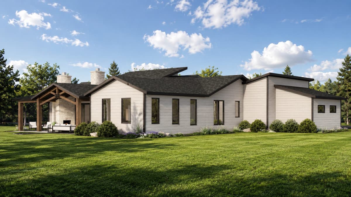 Plan 135461GRA: Modern House Plan with 3-Car Garage and Split Bedrooms - Image #5 - Contemporary, Modern, Northwest, Ranch