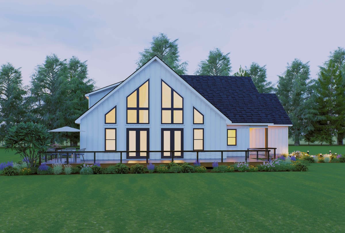 Plan 680696VR: Modern Farmhouse House Plan with 3 Bedrooms and Wraparound Porch - Image #3 - Country, Farmhouse, Modern Farmhouse