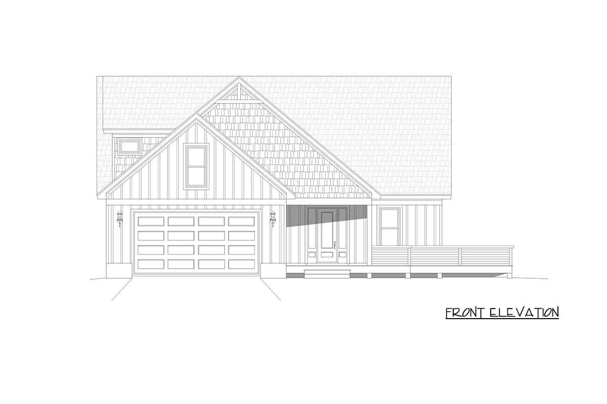 Plan 680696VR: Modern Farmhouse House Plan with 3 Bedrooms and Wraparound Porch - Image #4 - Country, Farmhouse, Modern Farmhouse