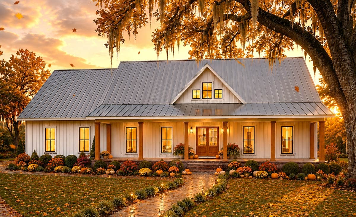 Plan 25088DH: Flexible 4-Bed Modern Farmhouse Ranch with Vaulted Cathedral Ceiling in Great Room - Image #6 - Country, Modern Farmhouse, New American, Ranch
